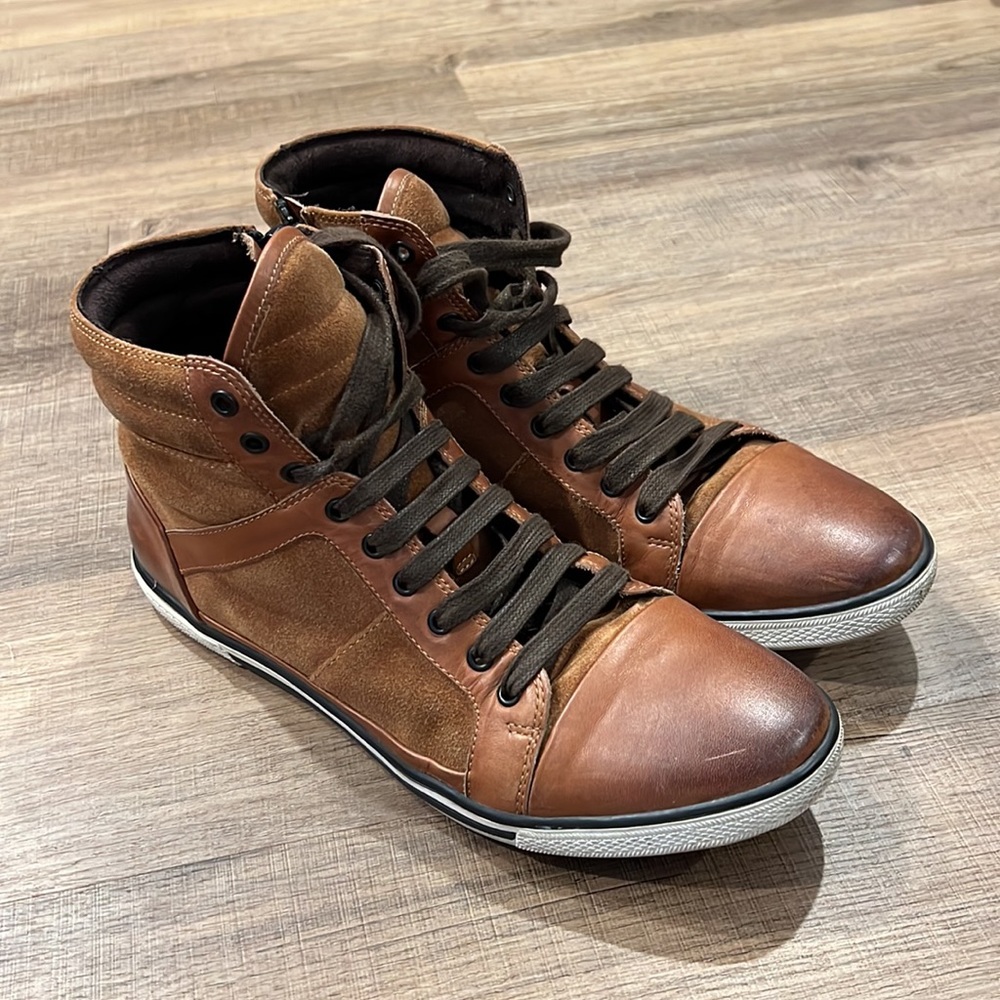 Kenneth Cole High-Top suede + leather shoes